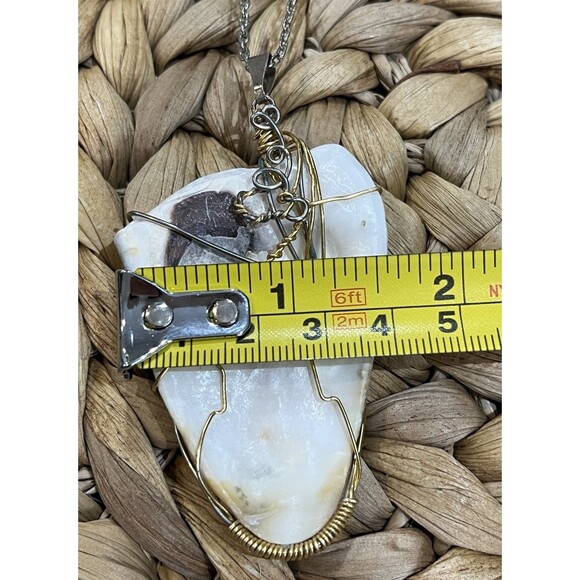 Authentic Oyster Shell From North Carolina Wrapped Silver & Gold Tone Coastal - Picture 11 of 11